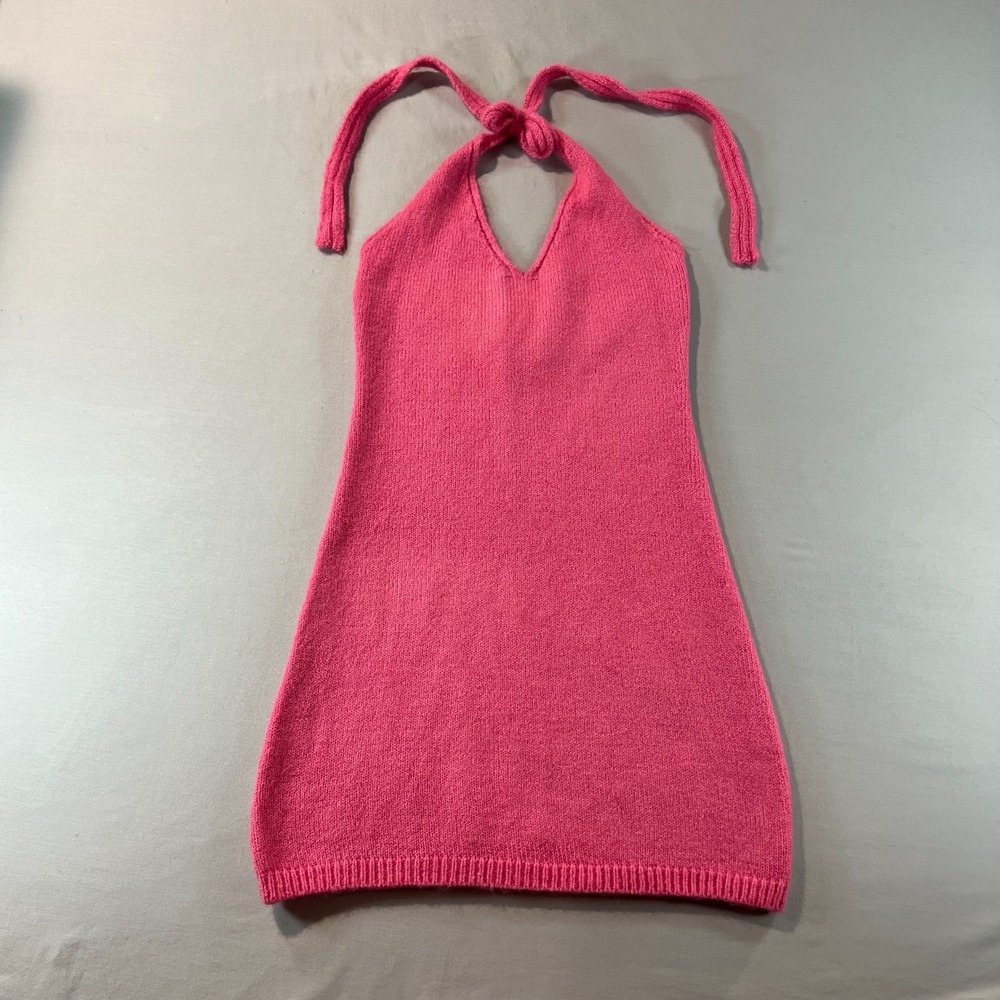 Princess Polly Pink Knit Halter‎ Mini Dress XS/S